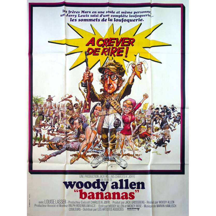 BANANAS Affiche de film  - 120x160 cm. - 1971 - Louise Lasser, Woody Allen
