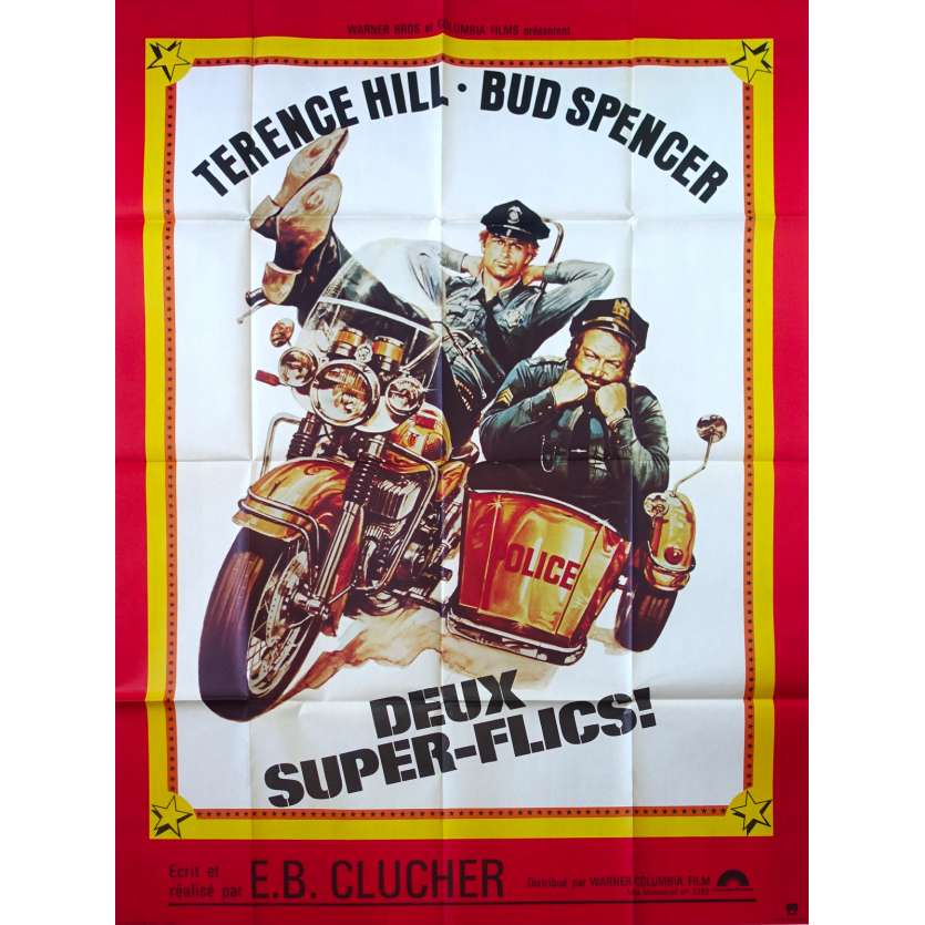 CRIME BUSTERS Original Movie Poster  - 47x63 in. - 1977 - Sergio Corbucci, Terence Hill, Bud Spencer