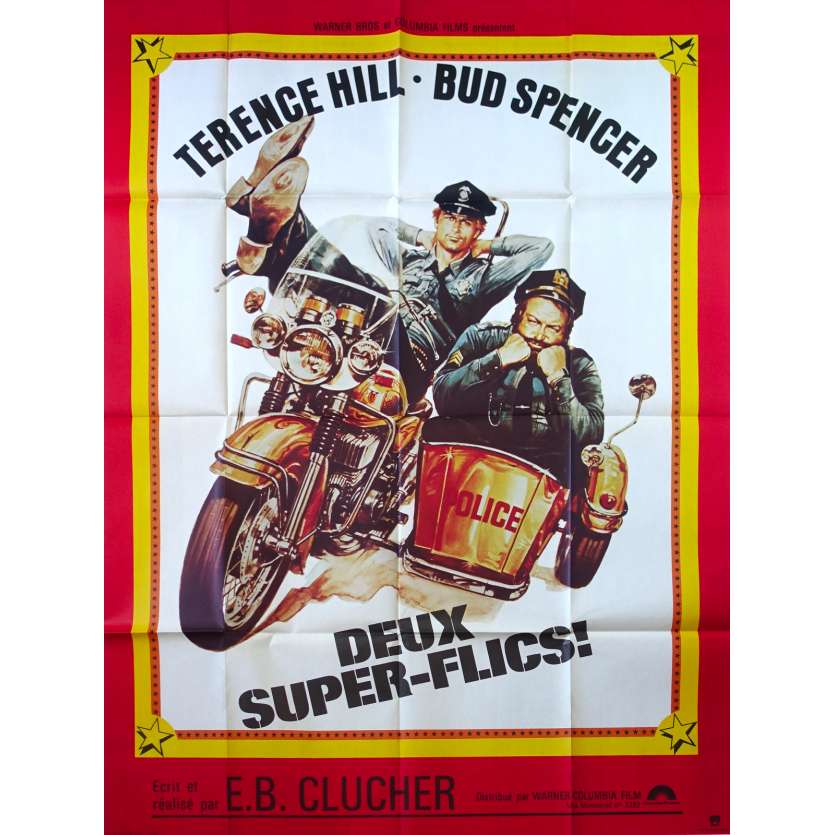 DEUX SUPER FLICS Affiche de film - 120x160 cm. - 1977 - Terence Hill, Bud Spencer, Sergio Corbucci