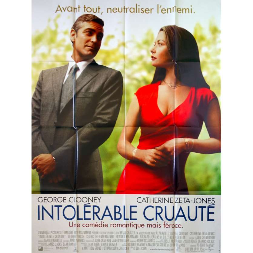 INTOLERABLE CRUAUTE Affiche de film - 120x160 cm. - 2003 - George Clooney, Joel Coen