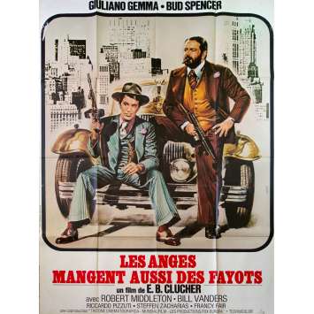 LES ANGES AUSSI MANGENT DES FAYOTS Affiche de film - 120x160 cm. - 1973 - Giuliano Gemma, Bud Spencer, Enzo Barboni