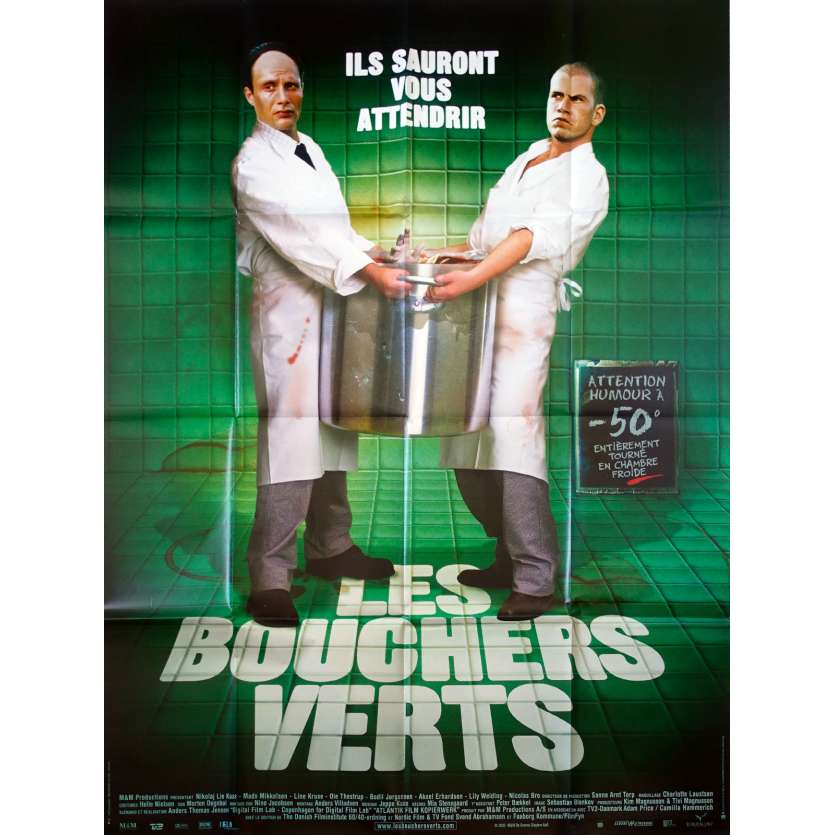 LES BOUCHERS VERTS Affiche de film - 120x160 cm. - 2003 - Mads Mikkelsen, Anders Thomas Jensen