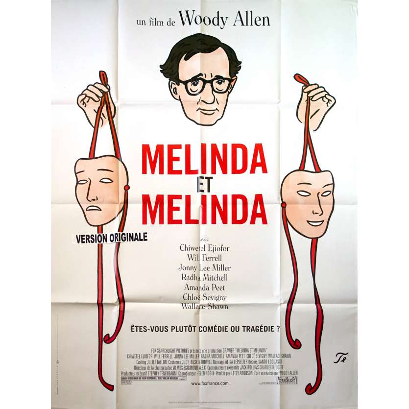 MELINDA AND MELINDA Original Movie Poster - 47x63 in. - 2004 - Woody Allen, Will Ferell