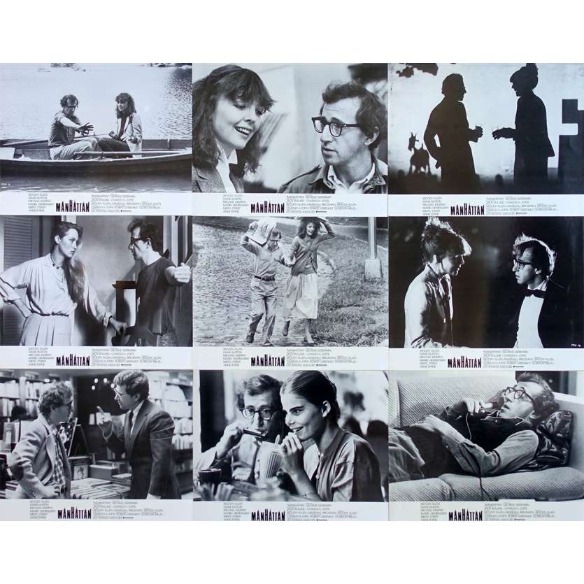 MANHATTAN Original Lobby Cards x13 - 9x12 in. - 1979 - Woody Allen, Diane Keaton