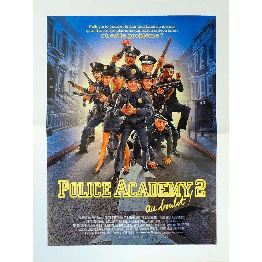 POLICE ACADEMY 2 Original Herald - 9x12 in. - 1985 - Jerry Paris, Steve Guttenberg