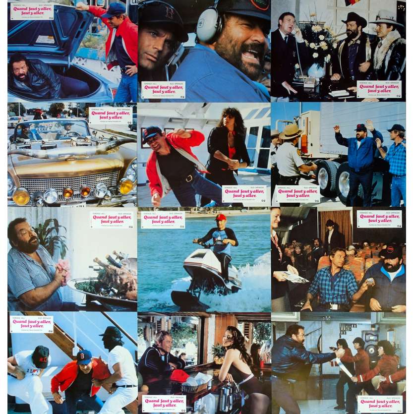 GO FOR IT Original Lobby Cards x12 - 9x12 in. - 1983 - Enzo Barboni, Terence Hill, Bud Spencer