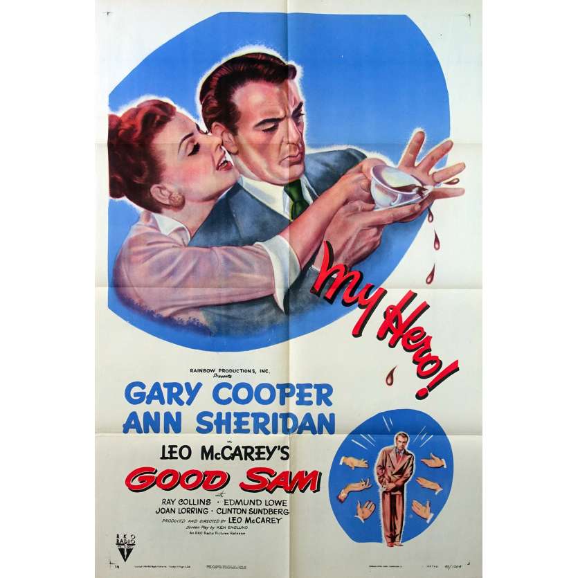 GOOD SAM Original Movie Poster - 27x41 in. - 1948 - Leo McCarey, Gary Cooper
