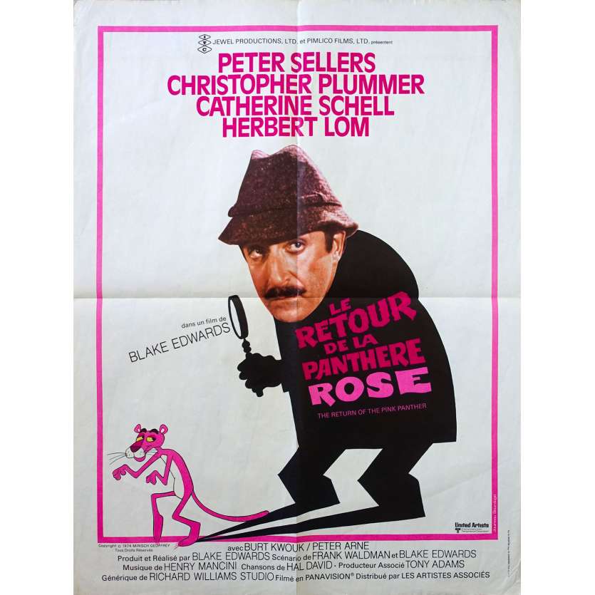 LE RETOUR DE LA PANTHERE ROSE Affiche de film - 60x80 cm. - 1975 - Peter Sellers, Blake Edwards