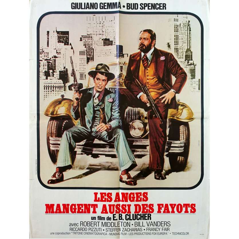 LES ANGES AUSSI MANGENT DES FAYOTS Affiche de film  - 60x80 cm. - 1973 - Giuliano Gemma, Bud Spencer, Enzo Barboni