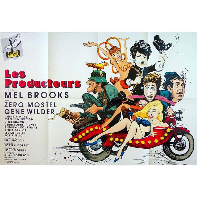 THE PRODUCERS Original Movie Poster  - 32x47 in. - R1980 - Mel Brooks, Gene Wilder