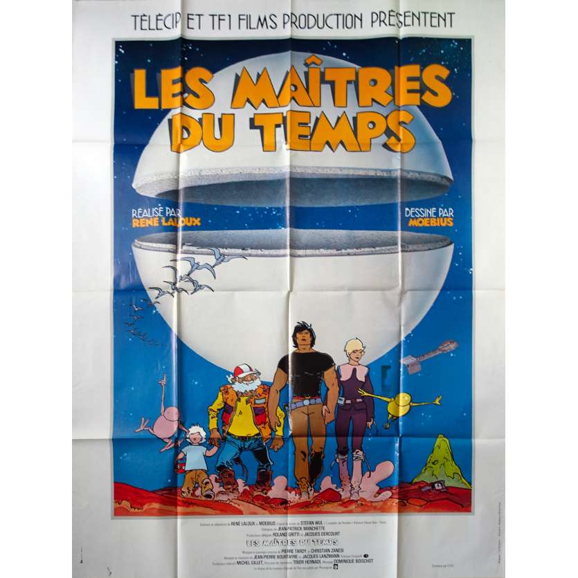 TIME MASTERS Original Movie Poster - 47x63 in. - 1982 - René Laloux, Jean Valmont