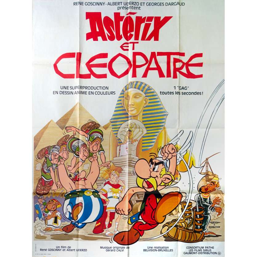 ASTERIX AND CLEOPATRA Original Movie Poster  - 47x63 in. - 1968 - René Goscinny, Albert Uderzo, Roger Carel