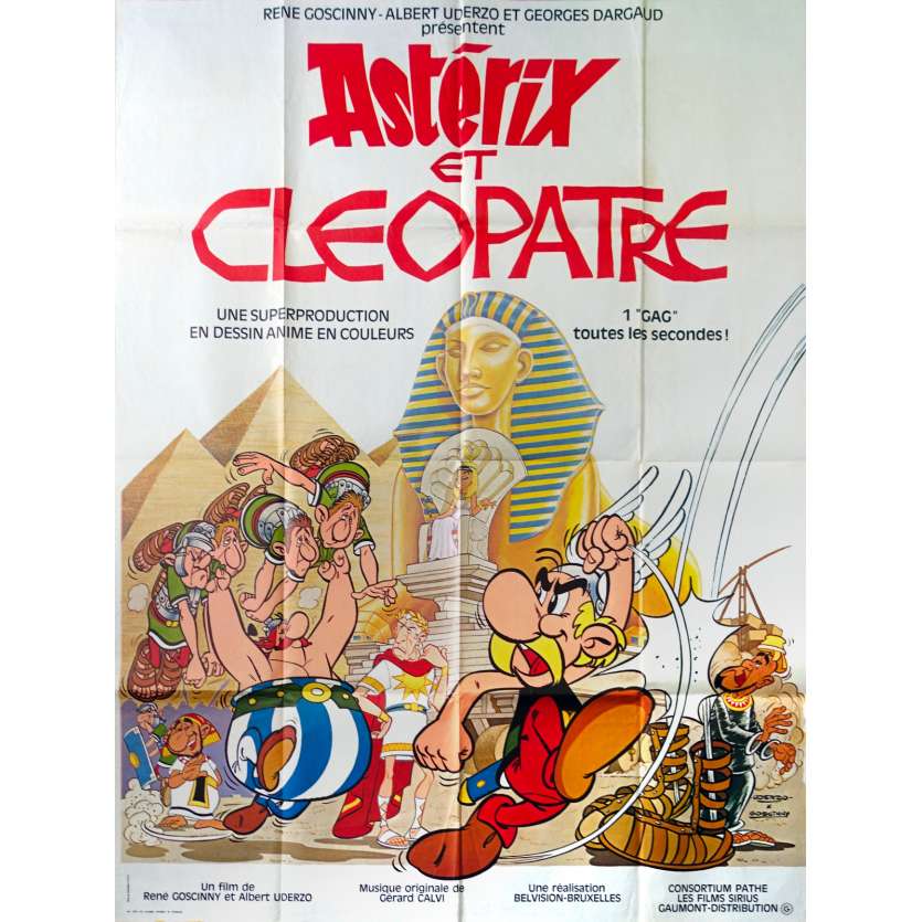 ASTERIX ET CLEOPATRE Affiche de film - 120x160 cm. - 1968 - Roger Carel, René Goscinny, Albert Uderzo