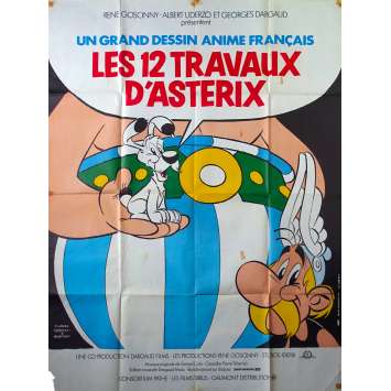LES DOUZE TRAVAUX D'ASTERIX Affiche de film - 120x160 cm. - 1976 - Roger Carel, René Goscinny