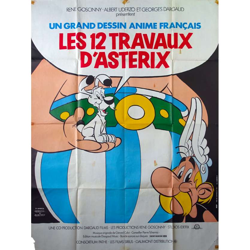 THE TWELVE TASKS OF ASTERIX Original Movie Poster  - 47x63 in. - 1976 - René Goscinny, Roger Carel