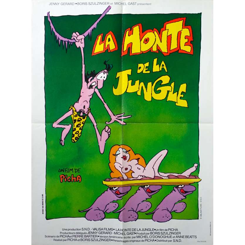 THE SHAME OF THE JUNGLE Original Movie Poster  - 23x32 in. - 1975 - Picha, Bernard Dhéran