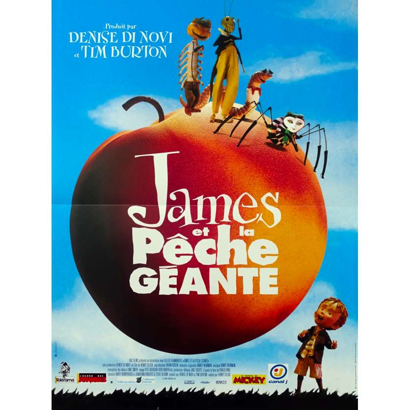 JAMES ET LA PECHE GEANTE Affiche de film  - 40x60 cm. - 1996 - Joanna Lumley, Henry Selick