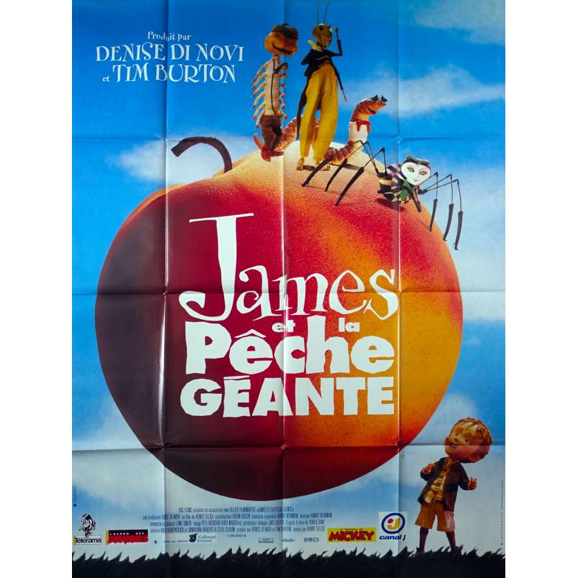 JAMES ET LA PECHE GEANTE Affiche de film - 120x160 cm. - 1996 - Joanna Lumley, Henry Selick