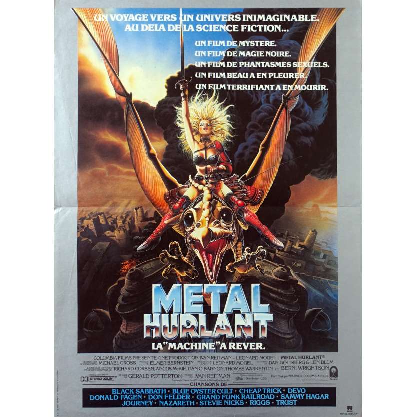HEAVY METAL Original Movie Poster  - 15x21 in. - 1981 - Gerald Potterton, John Candy