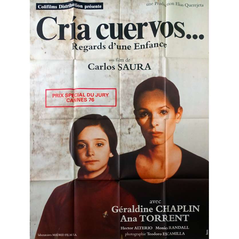 CRIA CUERVOS Affiche de film - 120x160 cm. - 1976 - Geraldine Chaplin, Carlos Saura