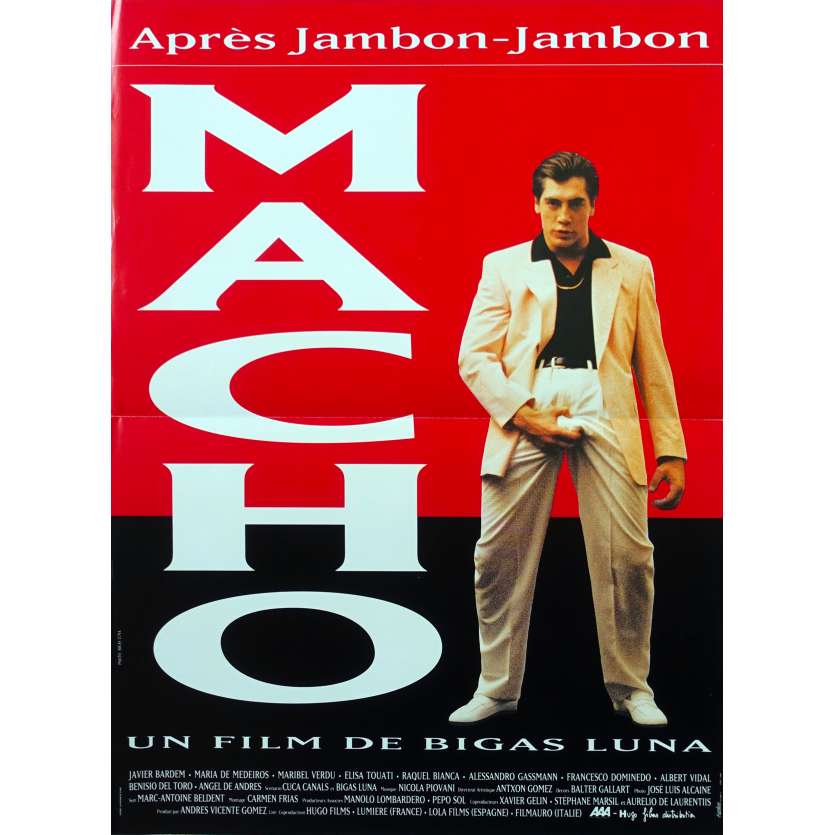 MACHO Affiche de film - 40x60 cm. - 1993 - Javier Bardem, Bigas Luna