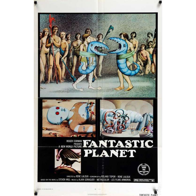 FANTASTIC PLANET US Movie Poster  29x41 - 1973 - René Laloux, Barry Bostwick