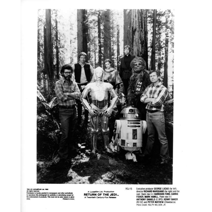 STAR WARS - LE RETOUR DU JEDI Photo de presse ROJ-16 - 20x25 cm. - 1983 - Harrison Ford, Richard Marquand