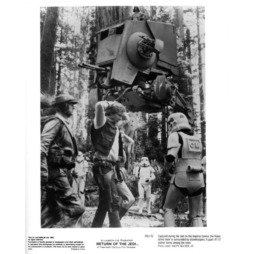 STAR WARS - LE RETOUR DU JEDI Photo de presse ROJ-15 - 20x25 cm. - 1983 - Harrison Ford, Richard Marquand