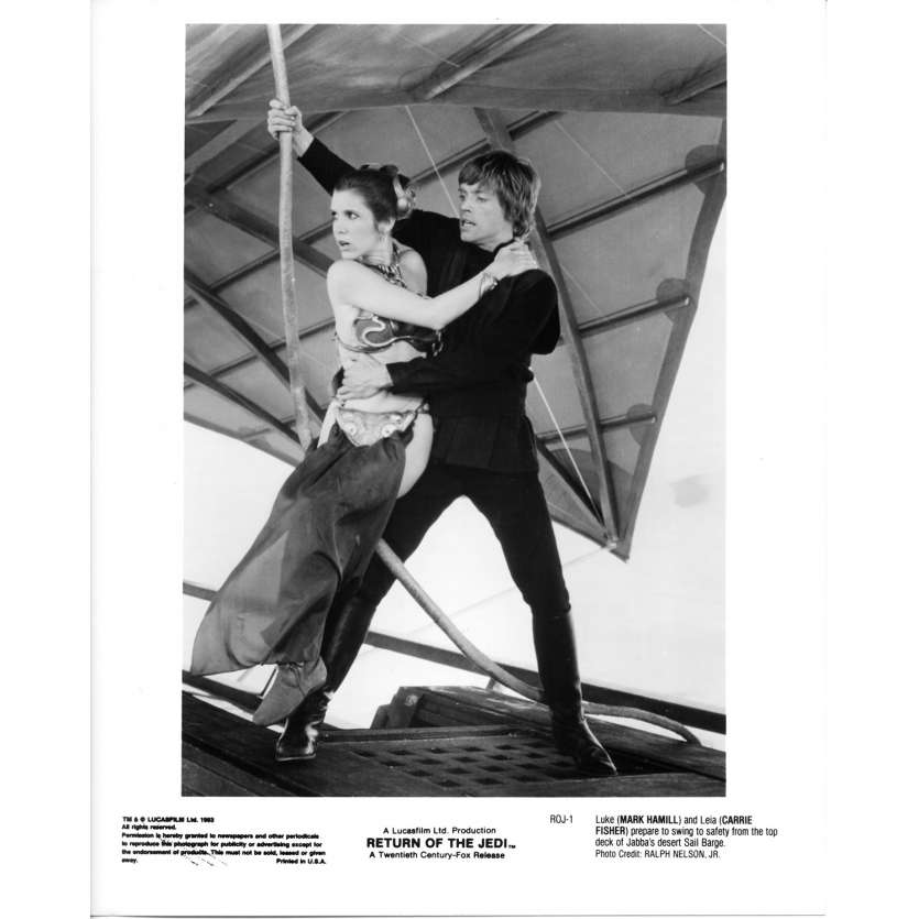 STAR WARS - LE RETOUR DU JEDI Photo de presse ROJ-1 - 20x25 cm. - 1983 - Harrison Ford, Richard Marquand