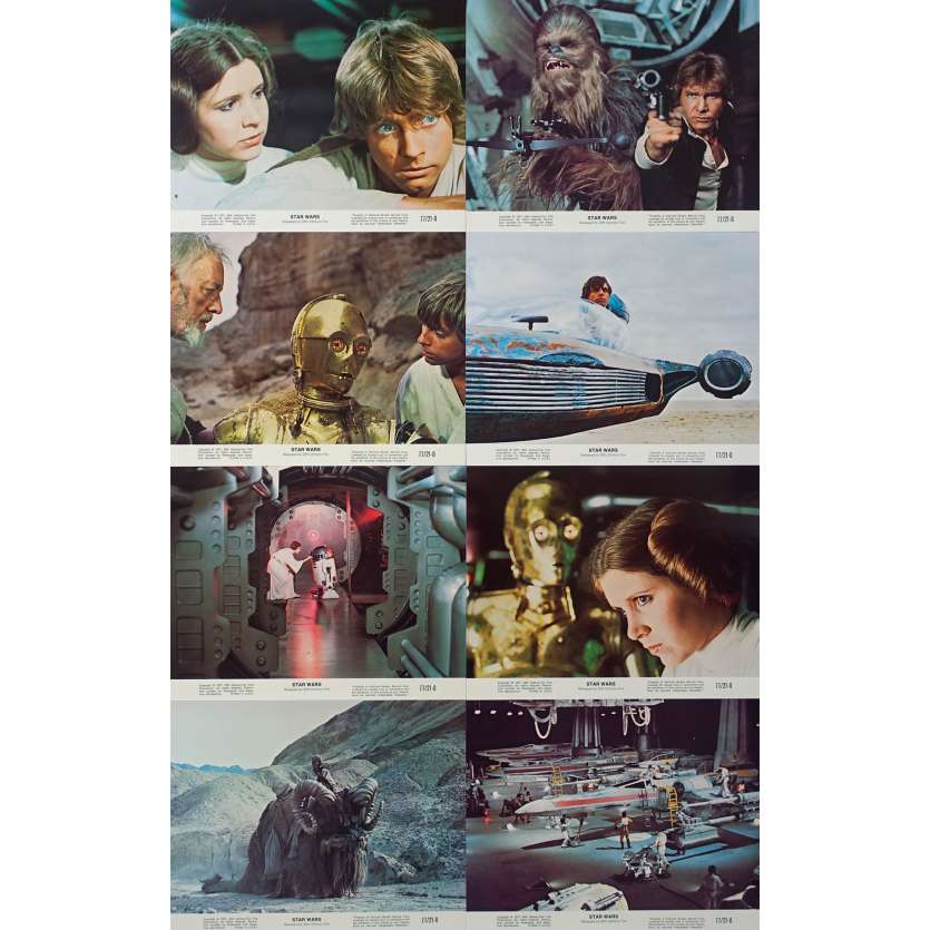 STAR WARS - A NEW HOPE Original Lobby Cards x8 - 8x10 in. - 1977 - George Lucas, Harrison Ford