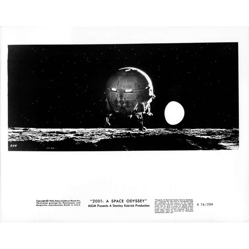2001 L'ODYSSEE DE L'ESPACE Photo de presse 234 - 20x25 cm. - R1974 / 1968 - Keir Dullea, Stanley Kubrick