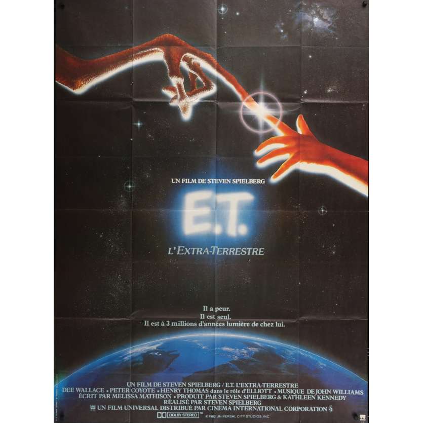 E.T. L'EXTRA-TERRESTRE Affiche de film  - 120x160 cm. - 1982 - Dee Wallace, Steven Spielberg