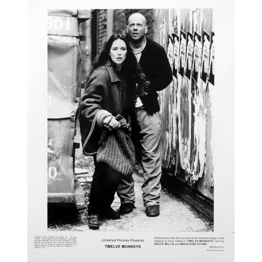L'ARMEE DES 12 SINGES Photo de presse - 20x25 cm. - 1995 - Bruce Willis, Terry Gilliam