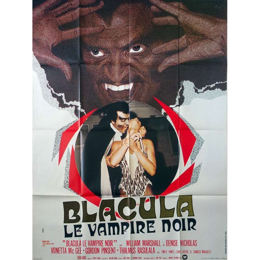BLACULA French Movie Poster 47x63 - 1972 - William Crain, William Marshall