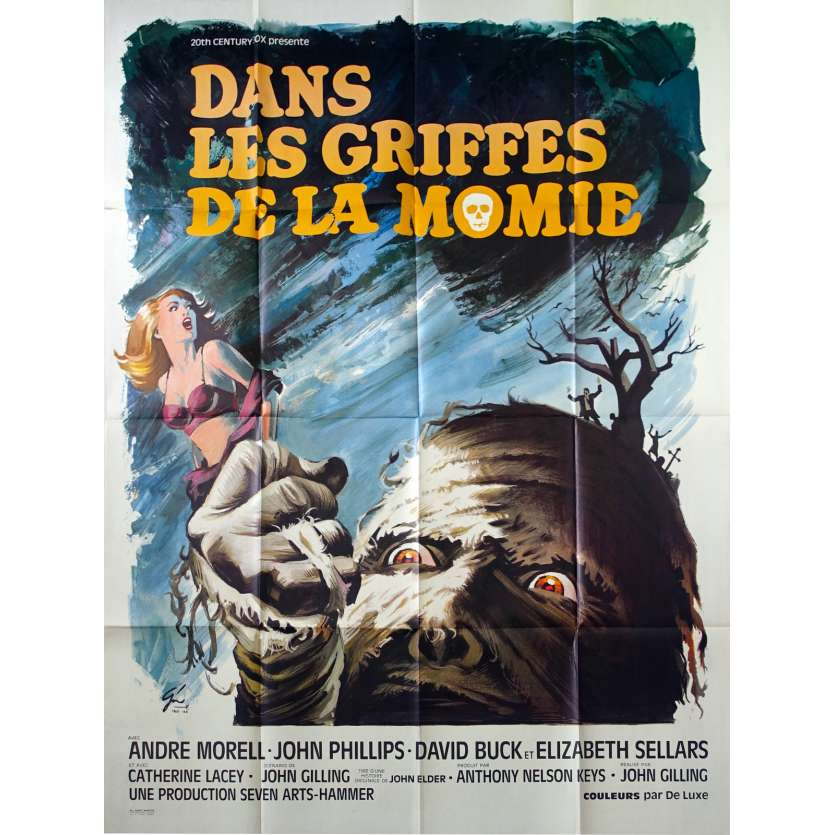 DANS LES GRIFFES DE LA MOMIE Affiche de film 120x160 - 1967 - Hammer