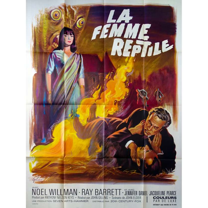 LA FEMME REPTILE Affiche de film 120x160 - 1966 - Jacqueline Pierce, John Gilling
