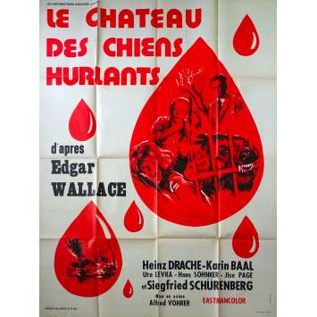 LE CHATEAU DES CHIENS HURLANTS Affiche de film 120x160 - 1968 - Heinz Drache, Edgar Wallace