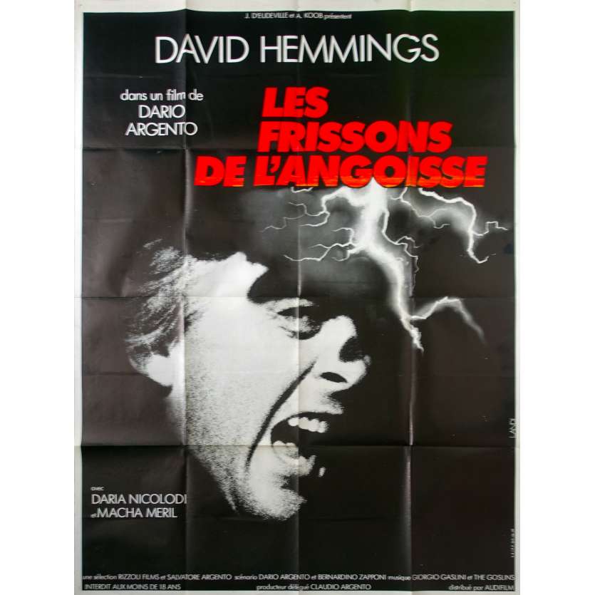 DEEP RED French Movie Poster  47x63 - 1974 - Dario Argento, David Hemmings