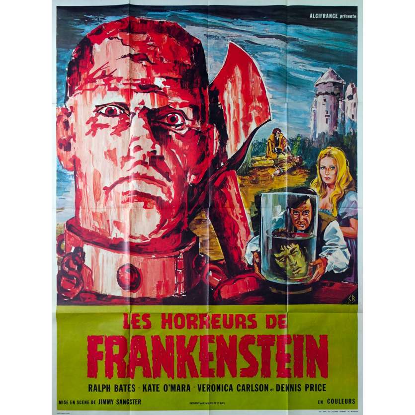 HORROR OF FRANKENSTEIN French Movie Poster 47x63 '70 Hammer Films, Jimmy Sangster