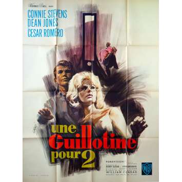 TWO ON A GUILLOTINE French Movie Poster 47x63 - 1965 - William Conrad, Connie Stevens