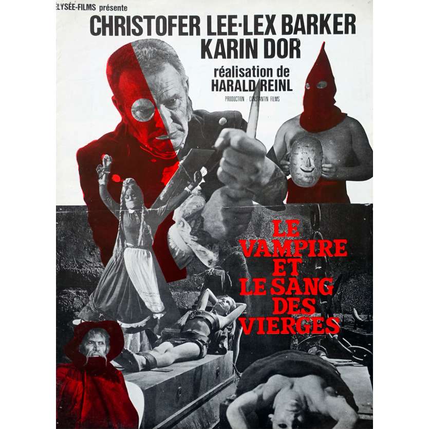 THE TORTURE CHAMBER OF DR. SADISM Original Herald 4p - 9x12 in. - 1967 - Harald Reinl, Christopher Lee