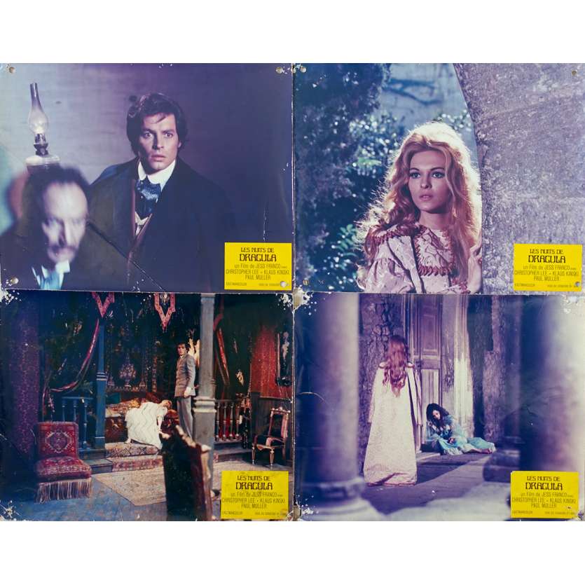 LES NUITS DE DRACULA Photos de film x4 - 21x30 cm. - 1970 - Christopher Lee, Jess Franco