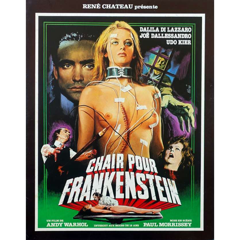 CHAIR POUR FRANKENSTEIN Synopsis 4p - 21x30 cm. - 1973 - Joe Dallesandro, Udo Kier, Paul Morrissey