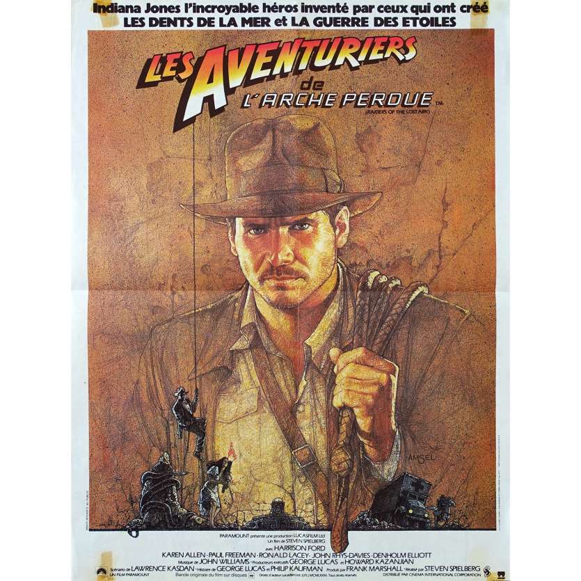 RAIDERS OF THE LOST ARK Original Movie Poster - 15x21 in. - 1981 - Steven Spielberg, Harrison Ford