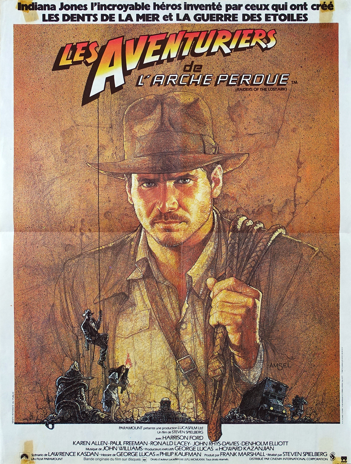 Indianna Jones Raiders Of The Lost Ark Vintage Large Movie Poster Print