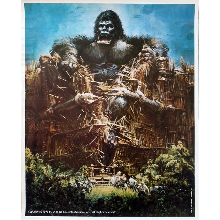 KING KONG Original Movie Poster  - 20x25 in. - 1976 - John Guillermin, Fay Wray