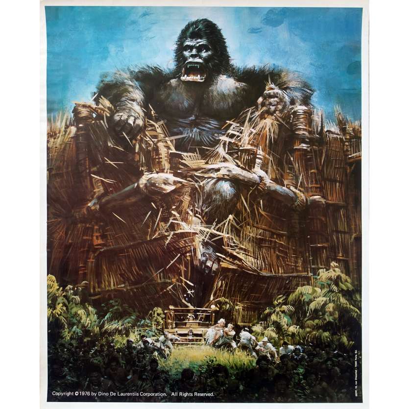 KING KONG Original Movie Poster - 20x25 in. - 1976 - John Guillermin, Fay Wray