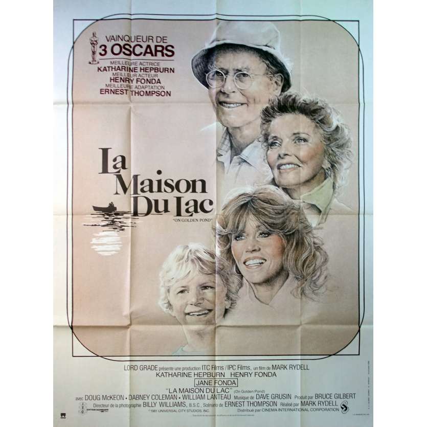 LA MAISON DU LAC Affiche de film  - 120x160 cm. - 1981 - Katharine Hepburn, Henry Fonda, Mark Rydell