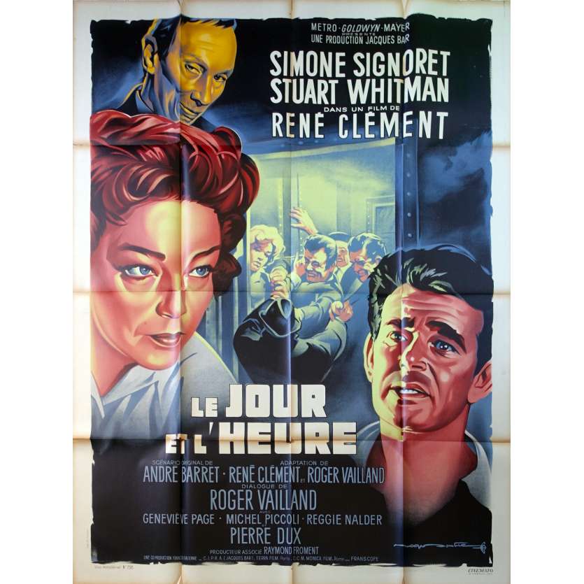 THE DAY AND THE HOUR Original Movie Poster - 47x63 in. - 1963 - René Clément, Simone Signoret