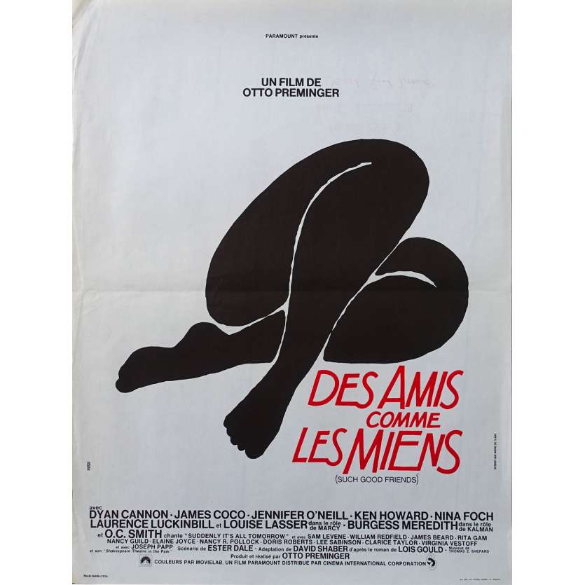 DES AMIS COMME LES MIENS Affiche de film  - 40x60 cm. - 1971 - Dyan Cannon, Otto Preminger